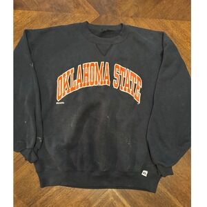 Oklahoma State Cowboys NCAA Russell Athletic Crewneck Sweatshirt Men L‎ |j1